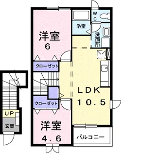 ルミノース【2階】の間取り