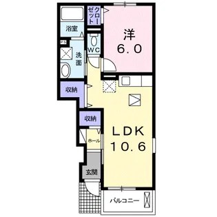 ボヌール【1階】の間取り