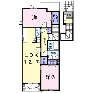 ベルプロムナードA【2階】の間取り