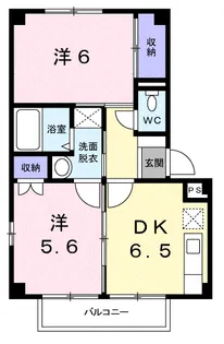 ビラ・プレーヌソレイユ【2階】の間取り