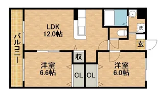 マンション白樺Ⅱ【3階】の間取り