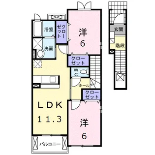フィオーレ・U【2階】の間取り