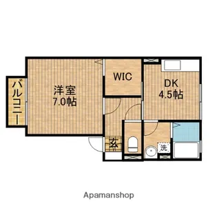 セジュールKISHI A【1階】の間取り