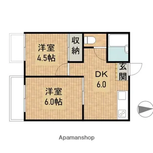 メゾンK【102号室】の間取り