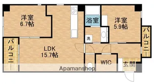 アートフォルム元城【3階】の間取り