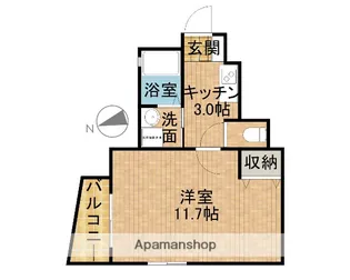 ハピネス北田町【501号室】の間取り