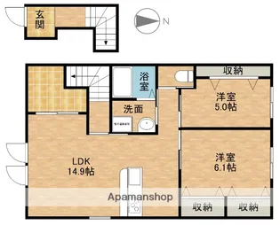 カーサマグノリア【2階】の間取り