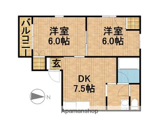 セジュール飛鳥【101号室】の間取り
