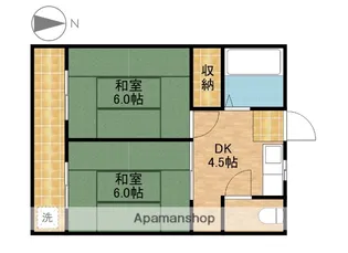 コーポダイボシ【105号室】の間取り