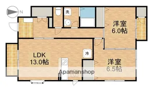 シュプールしのはらⅩⅢ【103号室】の間取り