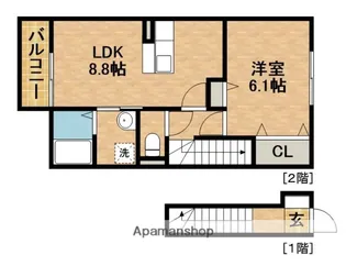 グランドゥールA【2階】の間取り