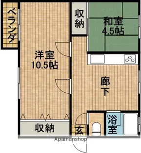 マンション白萩【2階】の間取り