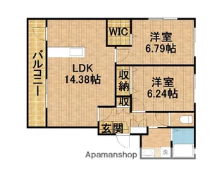 メルベイユ【1階】の間取り