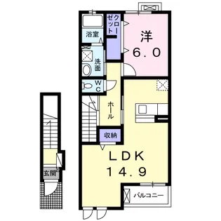 エイコー【2階】の間取り
