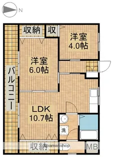 メゾンド桐ヶ丘【2階】の間取り