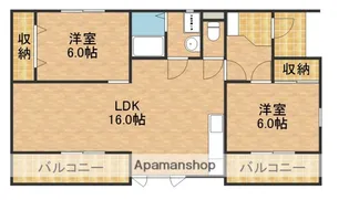 パインヴィレッジ【201号室】の間取り