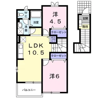 グランシャリオB【2階】の間取り