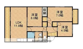 グランヒル山の手【303号室】の間取り