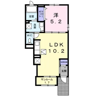 TASSEL−K【1階】の間取り