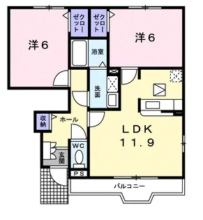 エアリー【1階】の間取り