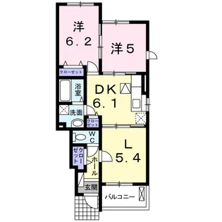 エクセレント アベリア【1階】の間取り