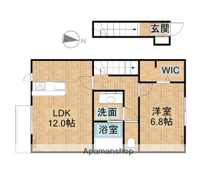 タウンコート【203号室】の間取り