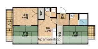 ウィンディホクエンⅠ【405号室】の間取り