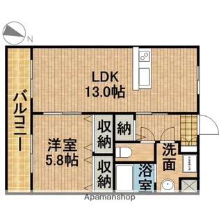 ラポージュ【1階】の間取り