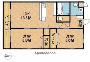 ロルベーア【1階】の間取り