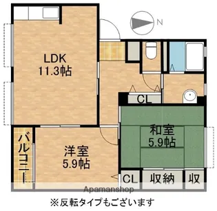 ディアスOZ【102号室】の間取り