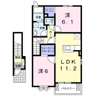 リバーサイドⅠ【2階】の間取り