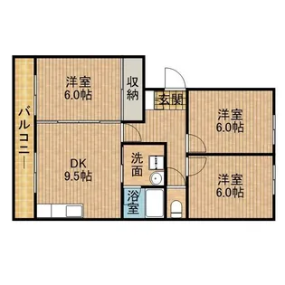 カームヒルズN【3階】の間取り