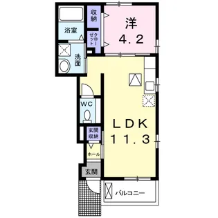 ベルシャトーN【1階】の間取り
