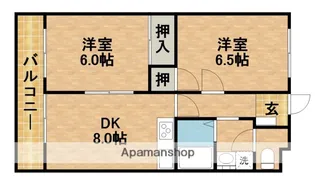 ユーマンション【2B号室】の間取り