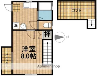 ビバリーハウス浅田【202号室】の間取り