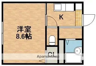 ビヤマナK2【1階】の間取り