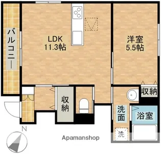 LUNA SOLEIL【1階】の間取り