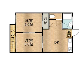 コーポ池谷A【1階】の間取り