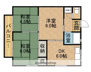 コーポ道原【2階】の間取り