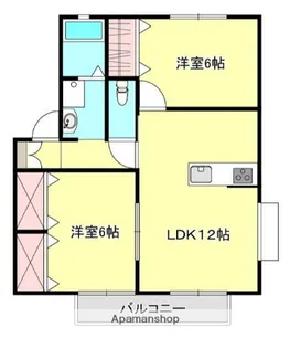 ヴィラ・サザンクロスH【2階】の間取り