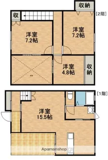 静岡県浜松市中央区篠原町【テラスハウス】の間取り