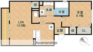 ルチェーレ有玉南町【2階】の間取り