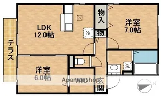 ローズコート和田B【1階】の間取り