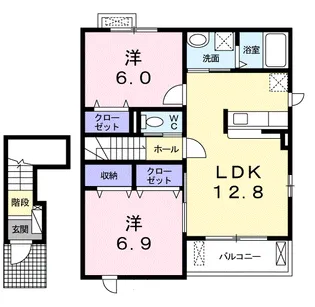 サニービレッジ菊川【2階】の間取り