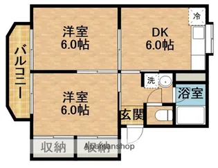 クローバーC【202号室】の間取り