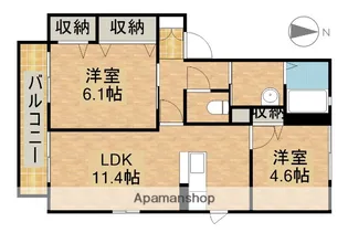 パインクレストA【2階】の間取り