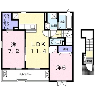 モンド フォレスタⅡ【2階】の間取り