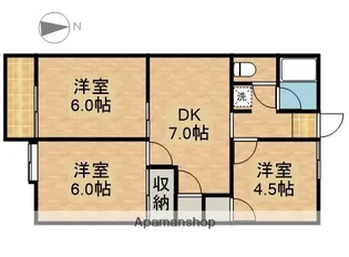 パークワン【202号室】の間取り