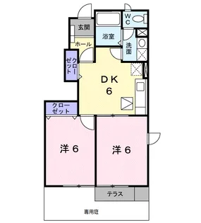 フェアージュA【1階】の間取り