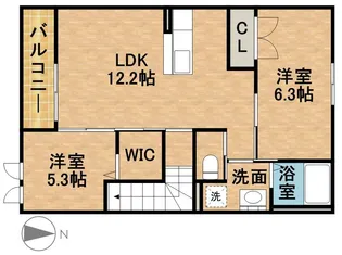 ハレクラニ【2階】の間取り